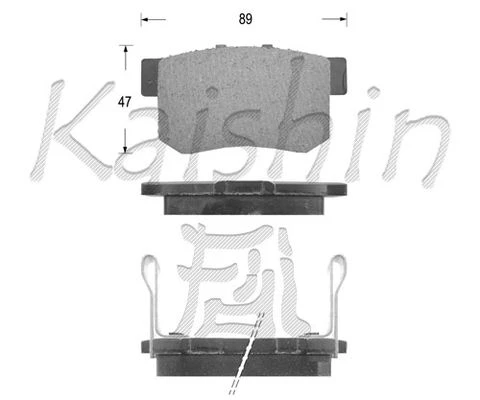 FK5066 KAISHIN Комплект тормозных колодок, дисковый тормоз (фото 2)