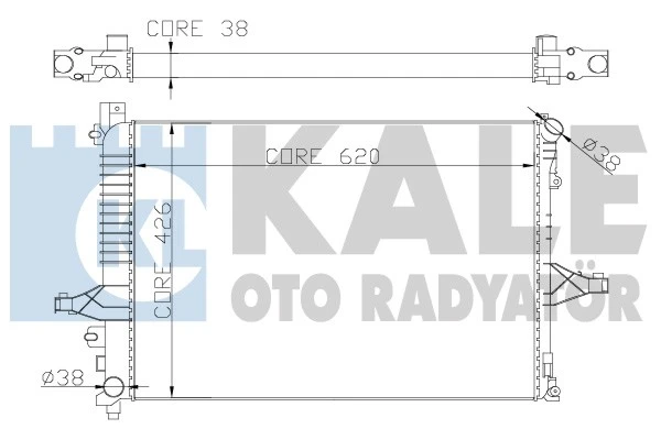 367200 KALE Радиатор системы охлаждения volvo s60/v70/s80 2.4/2.8/2.5tdi 99-03 (фото 2)