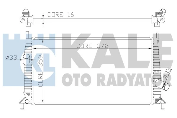 356300 KALE Радиатор системы охлаждения mazda 3, ford focus ii/c-max 1.4-2.0 03> (фото 1)