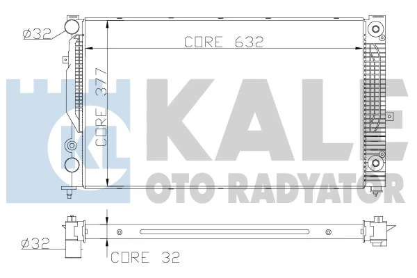 368000 KALE Радиатор системы охлаждения audi a4/a6,vw passat 1.6i-2.3i/1.9tdi 95> (фото 2)