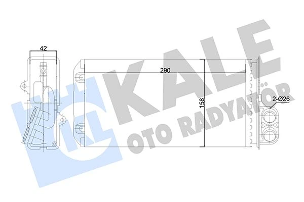 346510 KALE Радиатор отопителя (фото 1)