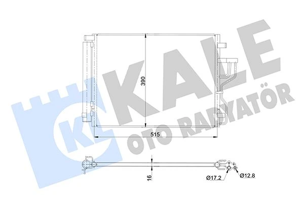 345420 KALE Конденсатор kia spor,hy ix35 2.0 crdi (09-) (фото 1)