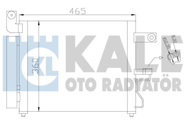 379100 KALE Радиатор кондиционера hyundai acent 1.3-1.6 00> (фото 2)
