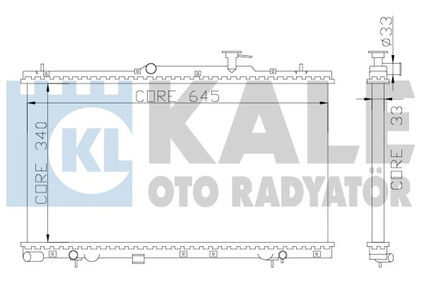 369000 KALE Радиатор системы охлаждения hyundai accent 1.3-1.6/1.5 dohc 99> (фото 2)