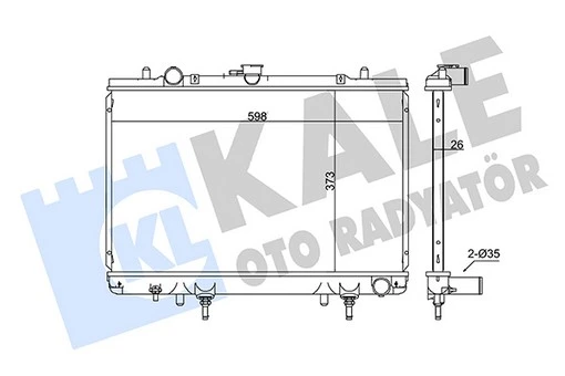 362200 KALE Радиатор двигателя mitsubishi l 200 (фото 1)