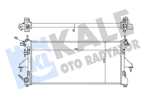 356455 KALE Радиатор системы охлаждения fiat ducato iv 2.3jtd 06> (фото 1)