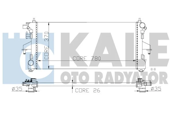 285500 KALE Радиатор системы охлаждения (фото 2)