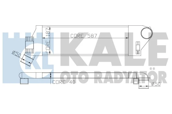 348300 KALE Интеркулер renault megane ii (фото 2)