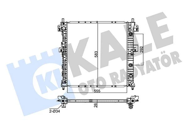 356405 KALE Радиатор системы охлаждения ssangyong actyon ii 2.0 13> (фото 1)