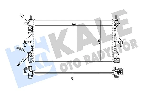 356960 KALE Радиатор системы охлаждения fiat ducato iv 2.3jtd 06> (фото 1)