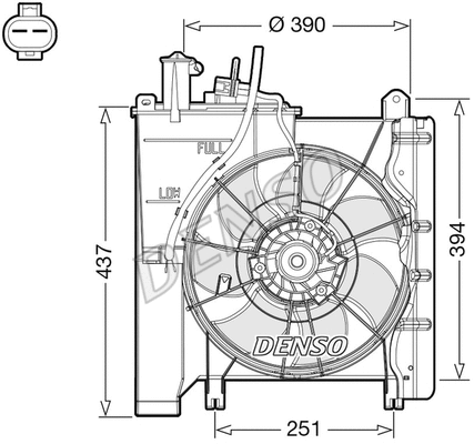 DER21023 DENSO Вентилятор, охлаждение двигателя (фото 1)