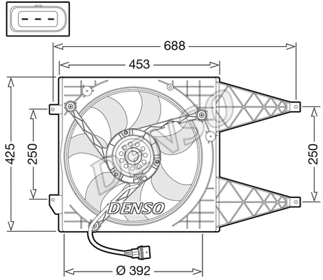 DER32015 DENSO Вентилятор, охлаждение двигателя (фото 1)