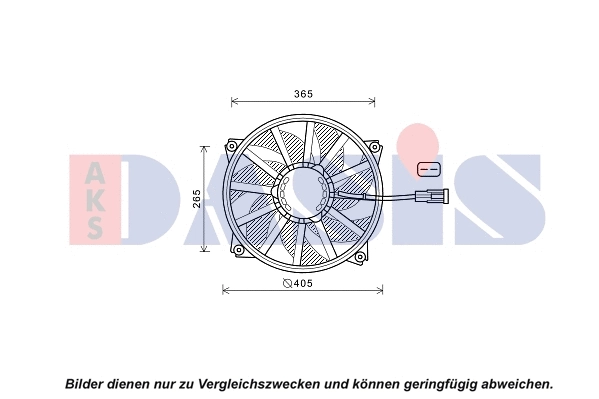 068074N AKS DASIS Вентилятор, охлаждение двигателя (фото 1)