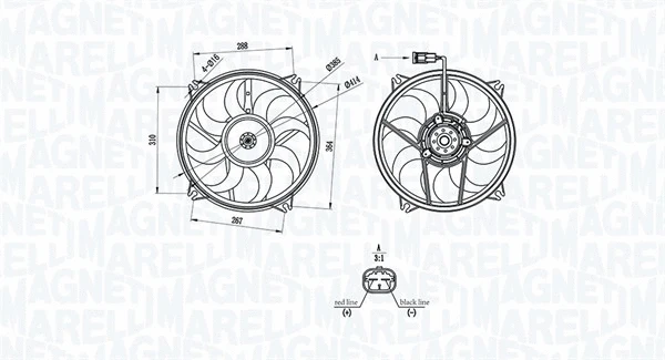 069422708010 MAGNETI MARELLI Вентилятор, охлаждение двигателя (фото 1)