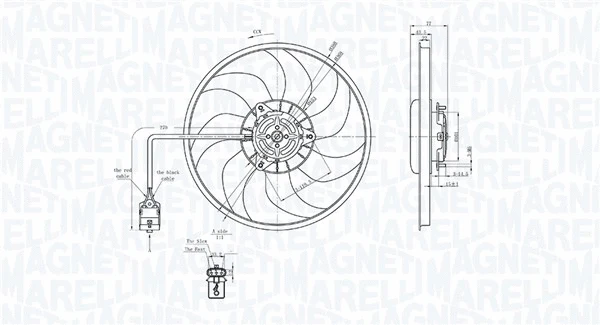 069422712010 MAGNETI MARELLI Вентилятор, охлаждение двигателя (фото 2)