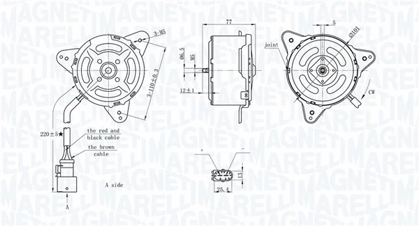 069422717010 MAGNETI MARELLI Вентилятор, охлаждение двигателя (фото 2)