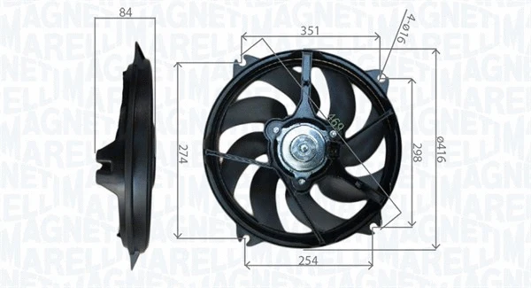 069422745010 MAGNETI MARELLI Вентилятор, охлаждение двигателя (фото 1)