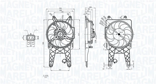 069422818010 MAGNETI MARELLI Вентилятор, охлаждение двигателя (фото 1)