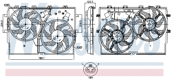 850003 NISSENS Вентилятор, охлаждение двигателя (фото 1)