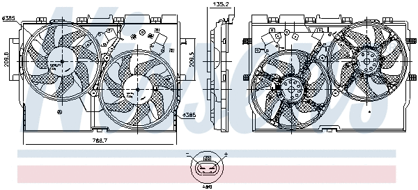 850005 NISSENS Вентилятор, охлаждение двигателя (фото 1)