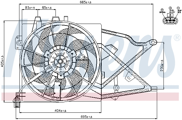 85208 NISSENS Вентилятор, охлаждение двигателя (фото 6)