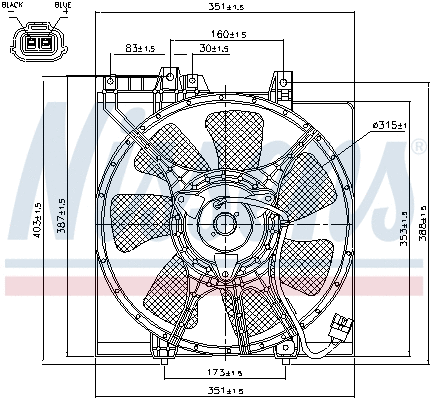 85491 NISSENS Вентилятор, охлаждение двигателя (фото 6)