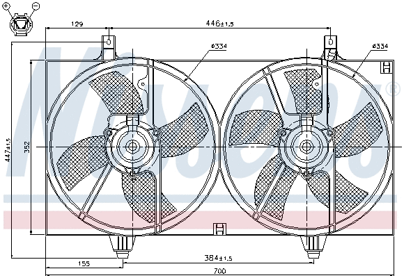 85526 NISSENS Вентилятор, охлаждение двигателя (фото 7)