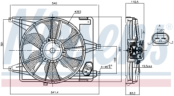 85708 NISSENS Вентилятор, охлаждение двигателя (фото 7)