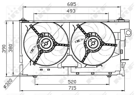 47030 NRF Вентилятор, охлаждение двигателя (фото 1)
