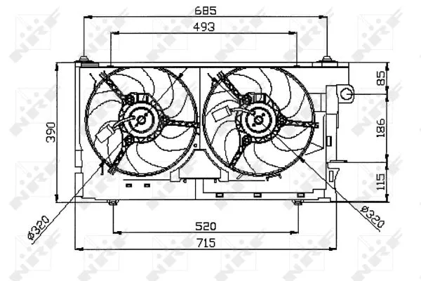 47050 NRF Вентилятор, охлаждение двигателя (фото 2)