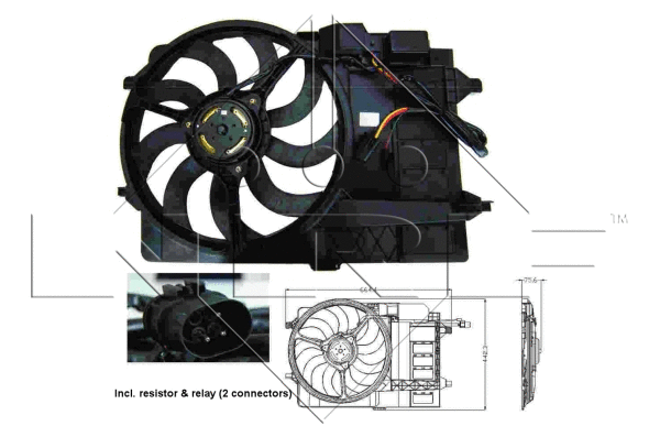 47302 NRF Вентилятор, охлаждение двигателя (фото 1)