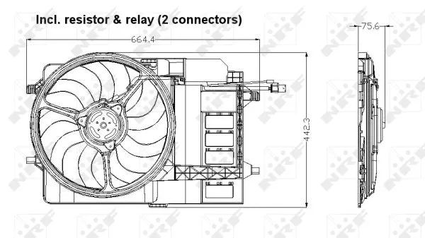 47302 NRF Вентилятор, охлаждение двигателя (фото 2)