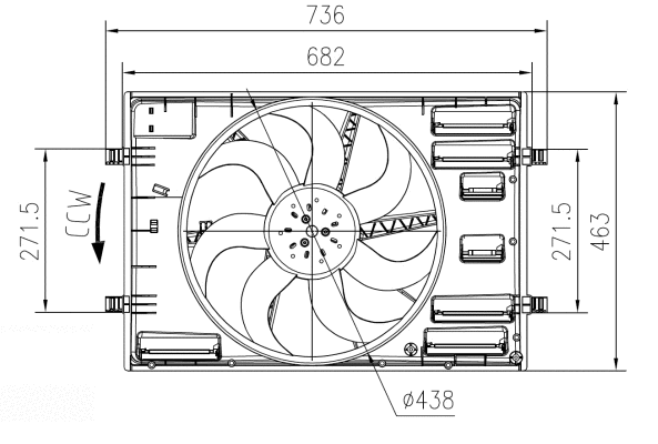 47916 NRF Вентилятор, охлаждение двигателя (фото 1)