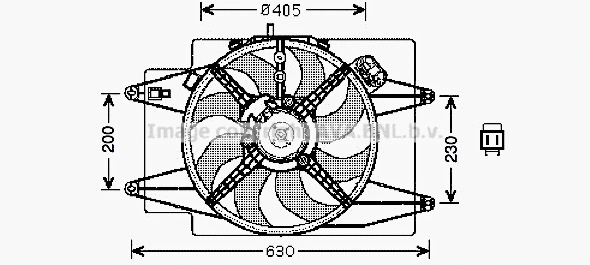 AL7509 AVA Вентилятор, охлаждение двигателя (фото 1)