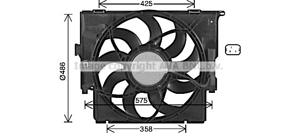 BW7591 AVA Вентилятор, охлаждение двигателя (фото 1)