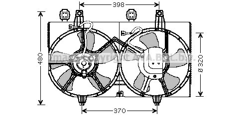 DN7511 AVA Вентилятор, охлаждение двигателя (фото 1)