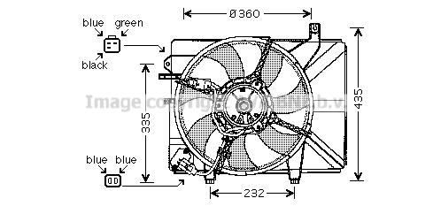 HY7511 AVA Вентилятор, охлаждение двигателя (фото 1)