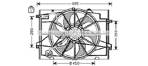 HY7519 AVA Вентилятор, охлаждение двигателя (фото 1)