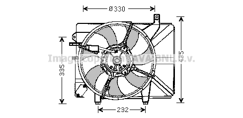 HY7526 AVA Вентилятор, охлаждение двигателя (фото 1)