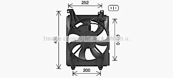 HY7580 AVA Вентилятор, охлаждение двигателя (фото 1)