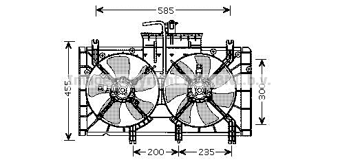 MZ7537 AVA Вентилятор, охлаждение двигателя (фото 1)