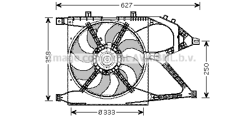 OL7519 AVA Вентилятор, охлаждение двигателя (фото 1)