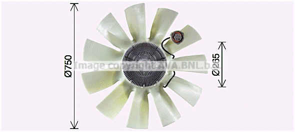 VLF109 AVA Вентилятор, охлаждение двигателя (фото 1)