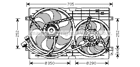 VN7508 AVA Вентилятор, охлаждение двигателя (фото 1)