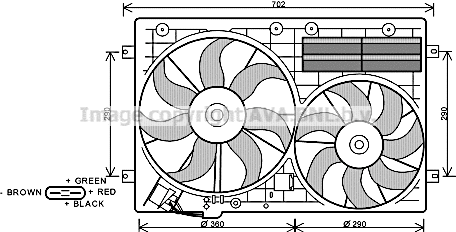 VN7529 AVA Вентилятор, охлаждение двигателя (фото 1)