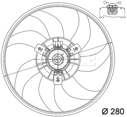 CFF 165 000P KNECHT/MAHLE Вентилятор, охлаждение двигателя (фото 1)