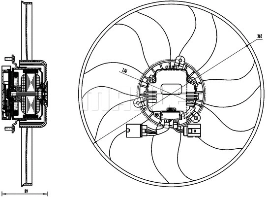 CFF 170 000S KNECHT/MAHLE Вентилятор, охлаждение двигателя (фото 3)