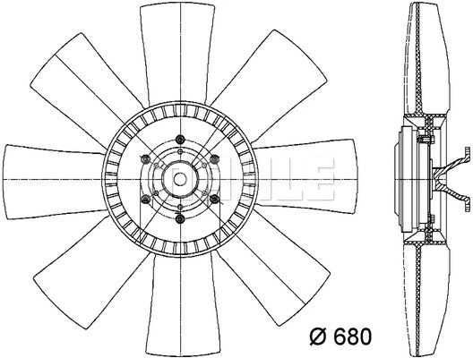 CFF 434 000P KNECHT/MAHLE Вентилятор, охлаждение двигателя (фото 3)