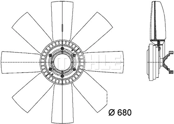 CFF 438 000P KNECHT/MAHLE Вентилятор, охлаждение двигателя (фото 1)