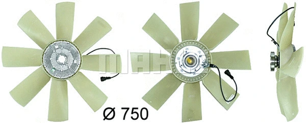 CFF 441 000P KNECHT/MAHLE Вентилятор, охлаждение двигателя (фото 2)